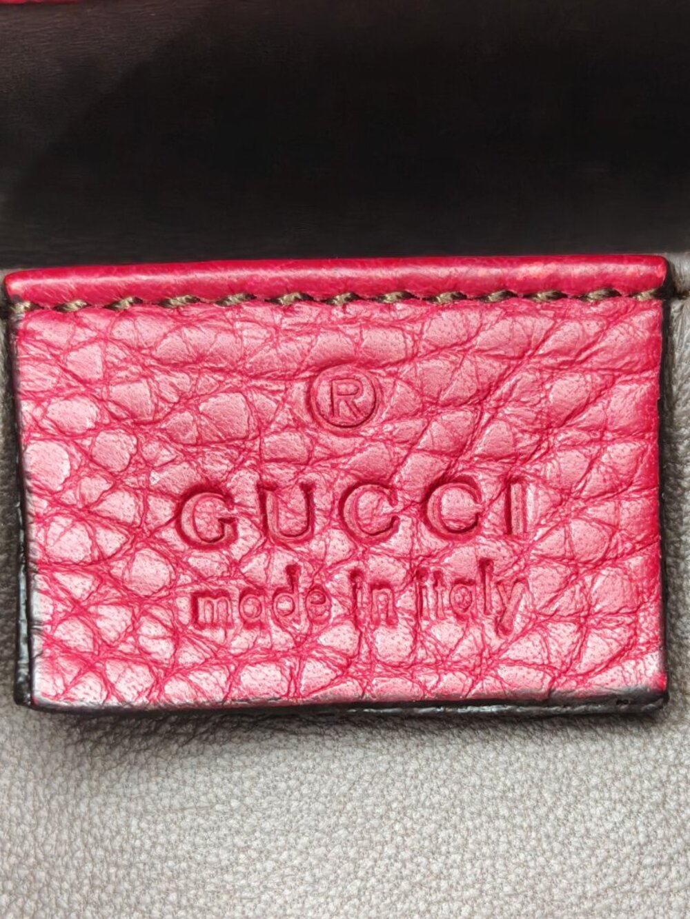 Gucci Bamboo Daily Pebbled Leather Bucket Bag Bordeaux Red Tassel Shoulder Bag - Picture 14 of 16